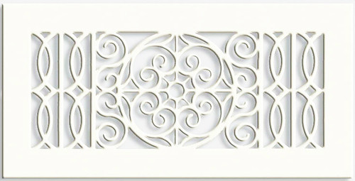 Classic Vent Cover Return (White) - 14.5" x 4.5" opening size (16.5" x 6.5" overall size) no mounting holes