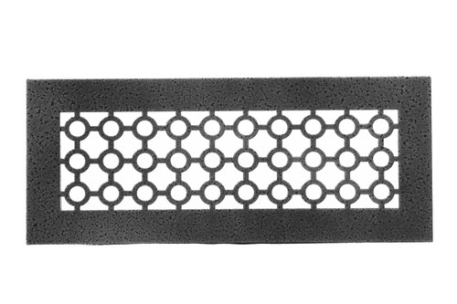 Castle Vent Cover Supply (Black) - 9" x 7" opening size (11" x 9" overall),  no mounting holes