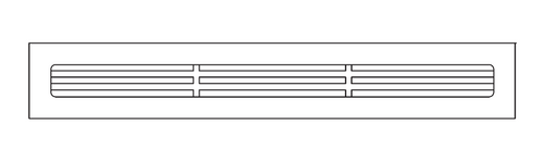 Pro-Linear Vent Cover Return (White) - 22" x 2.25" opening size (23.5" x 3.75" overall), with mounting holes