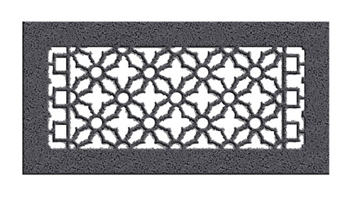 Vintage Vent Cover Return (Black) - 47" x 10.5" opening size (49" x 12.5" overall), no mounting holes