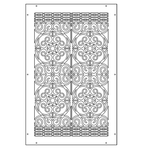 Classic Vent Cover Return (White) - 16" x 31.5" opening size (18.5" x 34" overall size) No mounting holes