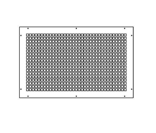 Square Vent Cover Return (White) - 36" x 24" opening size (35" x 25" overall), with mounting holes