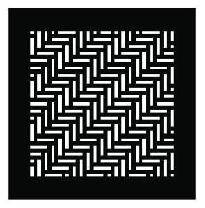 Herringbone Return Filter Frame (White) - 18.25" x 19.75" opening size (20.25"  x 21.75" overall) with mounting holes