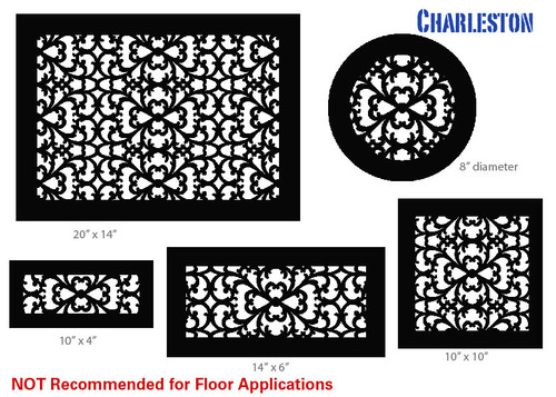 Charleston Round Vent Cover (Brushed Stainless) - 1.75" pattern size - (3.25" overall size) no mounting holes, flat no frame