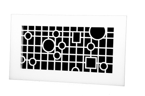 Contemporary Vent Cover Supply (White) -16" x 5" opening size (18" x 7" overall),  no mounting holes