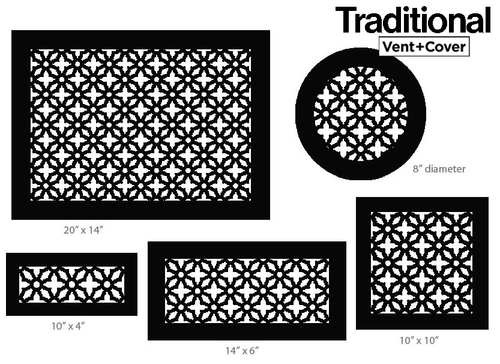 Round Vent Cover Return 4.75" opening size (8.25" overall)