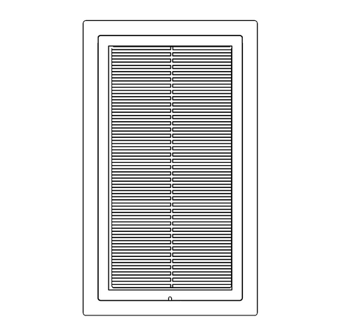 Pro-Linear Return Filter Frame (Brushed Stainless) 16" x 32" opening size (18.25" x 34.5" overall),  no mounting holes