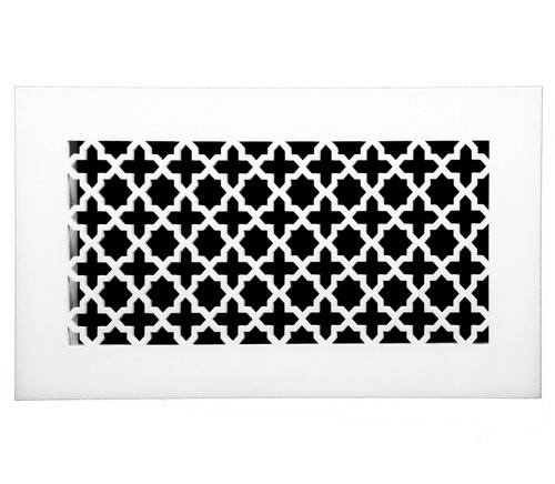 Victorian Vent Cover Return (Black) - 108" x 4" opening size (109.5" x 5.5" overall) With mounting holes