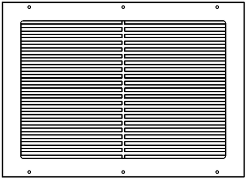 Pro-Linear Vent Cover Return (White) 15" x 9" opening size (17" x 11" overall),  with mounting holes