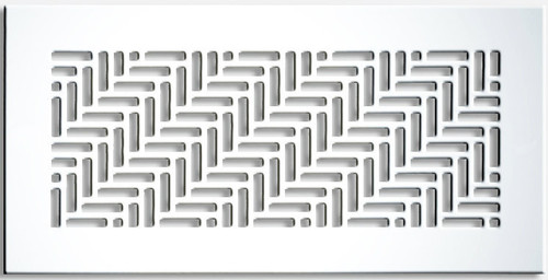 Herringbone Return Filter Frame (White) - 9.875" x 5.625" opening size (12.25" x 7.625" overall) no mounting holes