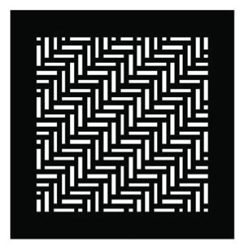 Herringbone Return Vent Cover (Black) - 30.5" x 8.5" opening size (32.5" x 10.5" overall), no mounting holes