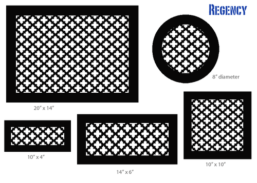 Regency Vent Cover Return (White) - 31" x 18" opening size (33.5" x 20.5" overall) With mounting holes