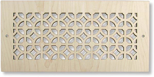 Circular Wood Vent Cover Return (Maple) - 7"x7"  opening size (9"x9" overall) with mounting holes