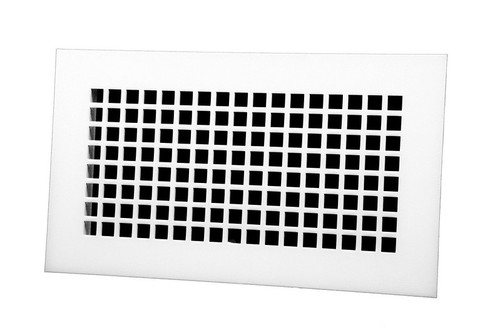 Square Vent Cover Supply (White) - 26" x 5" opening size (28" x 7" overall),  no mounting holes