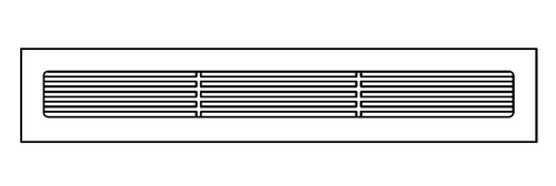 Pro-Linear Vent Cover Supply (Black) - 28" x 3" opening size (29" x 4" overall),  no mounting holes