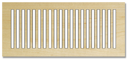Wood Interesting Vent Cover Return (Maple) 32" x 10.5" (34" x 12.5" overall size), no mounting holes