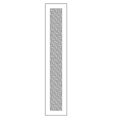 Herringbone Vent Cover Return (White) - 5" x 30"  opening size (7" x 32" overall) with mounting holes