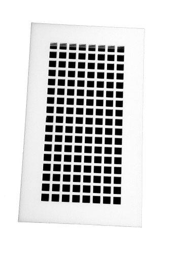 Square Vent Cover Supply (White) - 3" x 12" opening size (4.5" x 13.5" overall),  no mounting holes