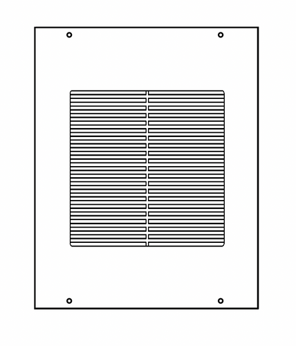 Pro-Linear Vent Cover Return (Brushed Stainless) 5.5" x 11.5" opening size (10x13 overall),  with mounting holes