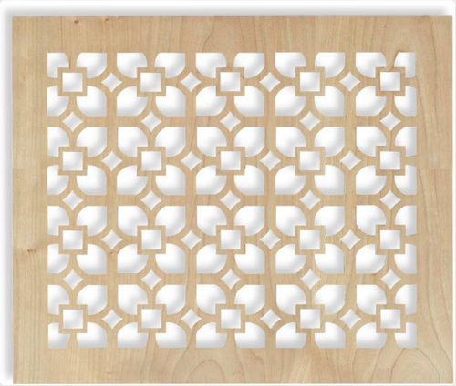 Quirky Wood Vent Cover in Maple - Opening size 36" x 18" (overall size: 38  x 20") with flushmounting frame Quirky Wood Vent Cover in Maple - Opening size 36" x 18" (overall size: 38  x 20") with flushmounting frame