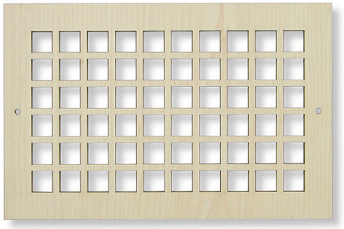 Lobby Vent Cover Return in Maple - 16.75" x 8.75" opening size  (18.75" x 10.75" overall size),  no mounting holes