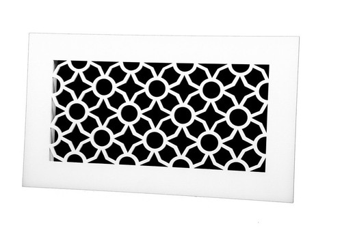 Expo Vent Cover Return (silver) - 16" x 5" opening size (18" x 7" overall),  With mounting holes