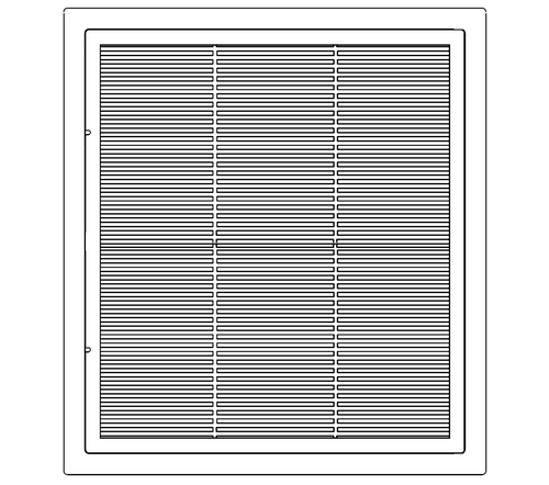 Pro-Linear Filter Frame Vent Cover (Black) 14" x 18" duct opening size (16.5" x 20.25" overall size),  with mounting holes
