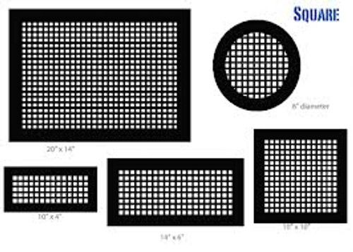 Square Vent Cover Return (Dark Roast) - 11.5" x 10" opening size (13.5" x 12" overall) no mounting holes
