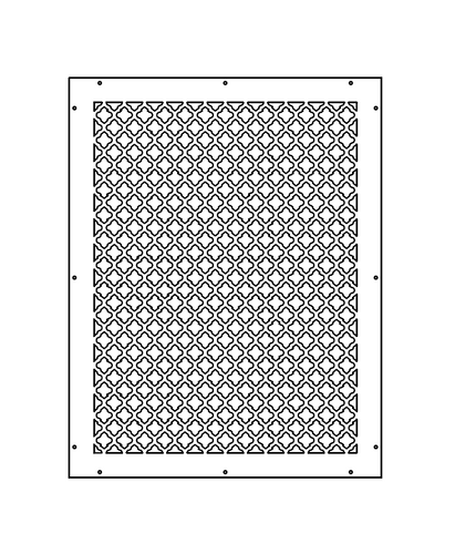 Tuscan Vent Cover Return (White) - 24" x 30" opening size (28.5" x 32.5"  overall),  with mounting holes