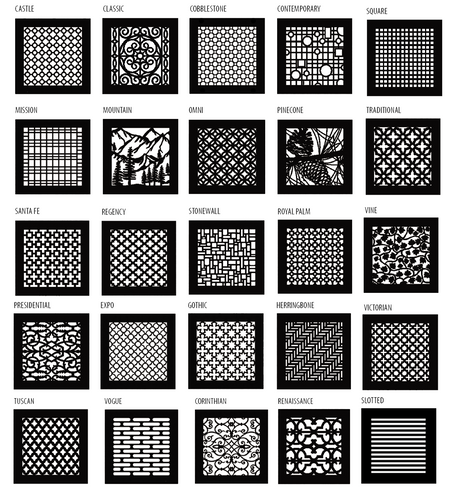 Vent Cover Return  - 51.5" x 30.5" opening size (54" x 33" overall),  with mounting holes