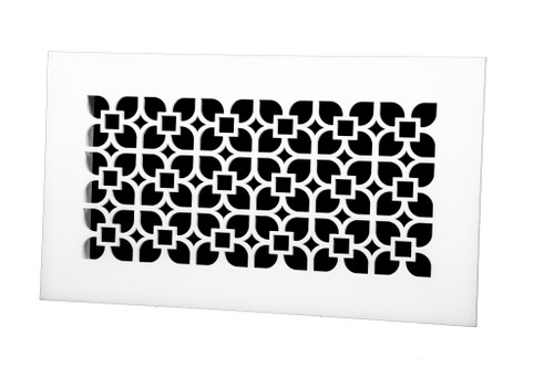 Royal Palm Supply Vent Cover (White) - 12"w x 11"h opening size (14"w x 13"h overall) with mounting holes