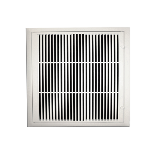 Pro-Vertical Vent Cover Return Filter Frame (White) - 19.75" x 19.75" duct opening (approximately 22" x 22" overall size), with mounting holes