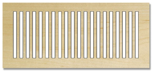 Wood Interesting Vent Cover Return (Maple) 32" X 8" opening size (34" X 10" overall) With mounting holes