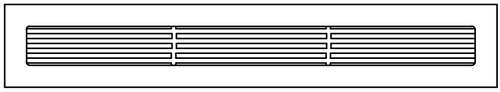 Pro-Linear Vent Cover Return (White) - 96" x 4" opening size (97.5"x5.5" overall), no mounting holes