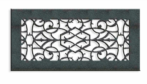 Presidential Vent Cover Return (Black) - 77.25" x 4.25" opening size (78.75"  x 5.75" overall) No mounting holes, with mesh backer