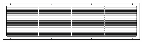 Pro-Linear Vent Cover Return (White) - 82" x 20.5" opening size (84.5" x 23" overall),  With mounting holes
