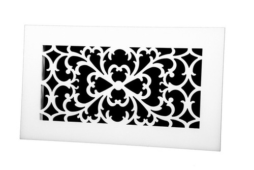Charleston Supply Vent Cover (Black) - 8" x 8"  duct opening size (12" x 12" overall size), With mounting holes