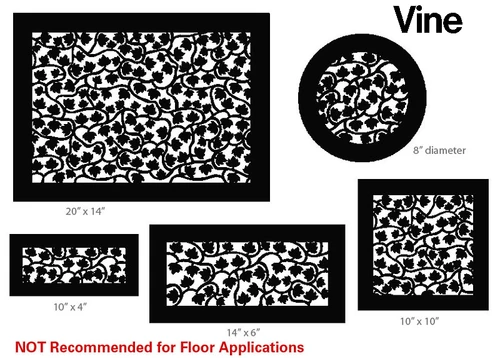 Return Vent Cover - 3" diameter opening size (4" overall) With mounting holes