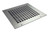 Square Vent Cover Return (Black) - 4" x 4" pattern size (5.5" x  5.5" overall) with mounting holes, flat no frame