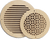 Round Wood Vent Cover Return (Maple) Pattern Hip - 3" diameter opening size (5" diameter overall size) with mounting holes