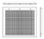 Square Vent Cover Return Filter Frame (White) - 18" x 13.25" duct opening size, with mounting holes