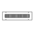 Pro-Vertical Vent Cover Return (Black) - 12" x 1" pattern size (13.5" x 2" overall), With mounting holes (1 each - left and right sides, Flat no frame (toe kick))