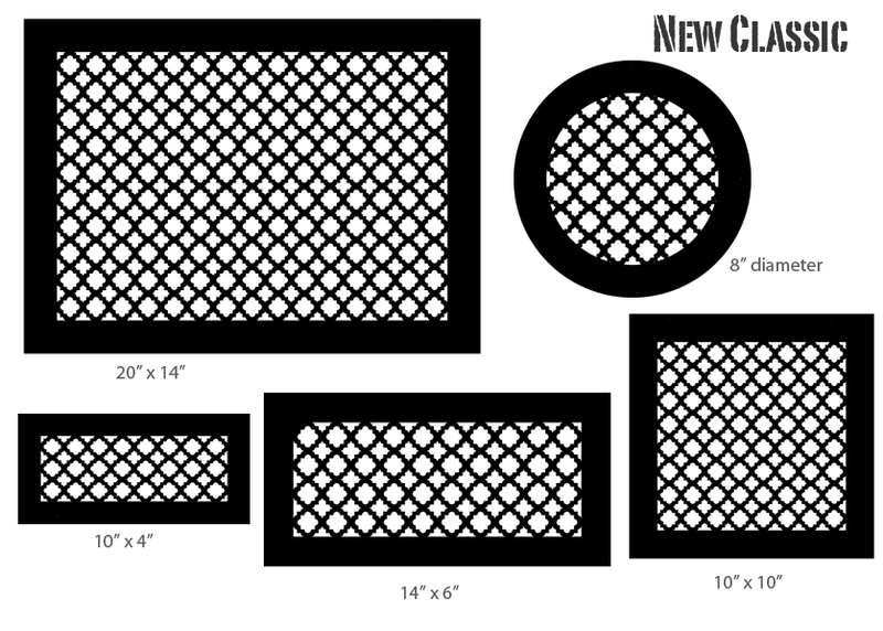 New Classic Return Vent Cover (White) - 18" x 12" opening size (20"L x 14"W overall) With mounting holes