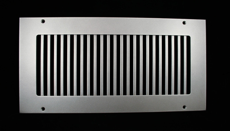 Custom Pro-Vertical Return Vent Cover (Brushed Stainless Steel) - 14" x 5.75" opening size (16" x 7.75" overall) No mounting holes