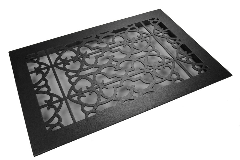 Renaissance Return Vent Cover (Bronze) - 14" x 7.25" opening size (16" x 9.25" overall) With mounting holes, with Air Deflector