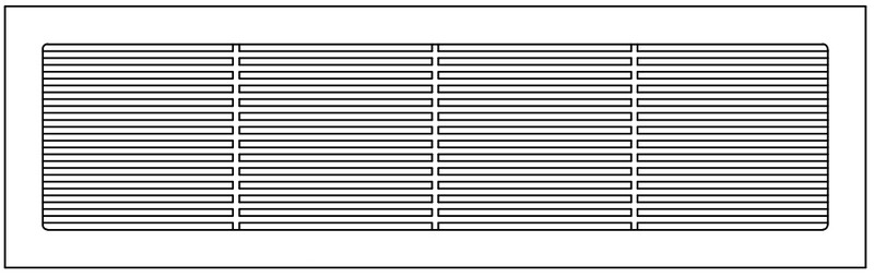 Pro-Linear Vent Cover Return (White) 23" x 5" opening size (25" x 7" overall) no mounting holes