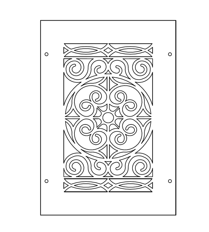 Classic Vent Cover Return (Black) - 7.5" x 9.5" opening size (9.5" x 11.5" overall size) No mounting holes