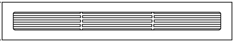 Pro-Linear Vent Cover Supply (White) - 20" x 3" opening size (21.5" x 4.5" overall),  no mounting holes