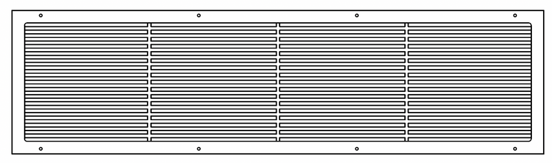 Pro-Linear Vent Cover Return (White) - 32" x 14" opening size (34x18 overall),  With mounting holes