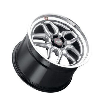 18x9.5 Weld Racing Laguna S107 Gloss Black Milled Wheel, 94-04